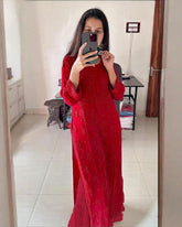 Ready To Wear Red Black Green Blue Purple Chikankari Kurti Palazo With Dupatta