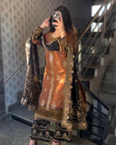 Exclusive Black Brown Soft Georgette Embroidery Palazo Kurti With Dupatta