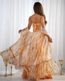 Premium Yellow Soft Georgette Embroidery Plazzo Shrug With Blouse