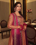 Ready To Wear Blush Pink Ultra Soft Fendy Silk Embroidery Anarkali Pant With Dupatta
