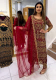 Exclusive Maroon Georgette Embroidered Pakistani Suit With Dupatta