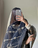 Exclusive Black Georgette Embroidered Pakistani Suit With Dupatta
