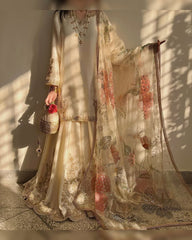 Ready To Wear Chinon Silk Embroidery Work Pakistani Suit With Dupatta