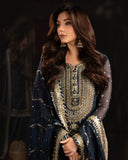 Designer Neavy Blue Soft Georgette Embroidery Work Palazo Suit With Dupatta