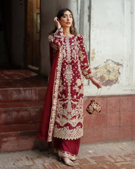 Exclusive Red Soft Georgette Sequence Work Pakistani Suit With Dupatta