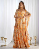 Premium Yellow Soft Georgette Embroidery Plazzo Shrug With Blouse