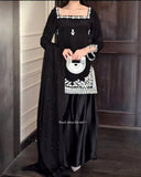 Exclusive Black Natural Crep Silk Embroidery Palazo Kurti With Dupatta