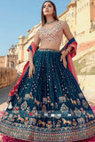 Morpinch-Pink Muslin Cotton Multi Printed Lehenga Choli With Dupatta
