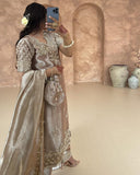 Exclusive Gold Silk Pant Kurti With Dupatta
