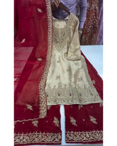 Exclusive Gold & Maroon Silk Palazo Kurti With Dupatta