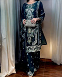 Exclusive Dark Green Soft Georgette Palazo Kurti With Dupatta