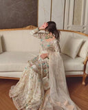 Ready To Wear White Soft Georgette Embroidery Sharara Kurti With Dupatta