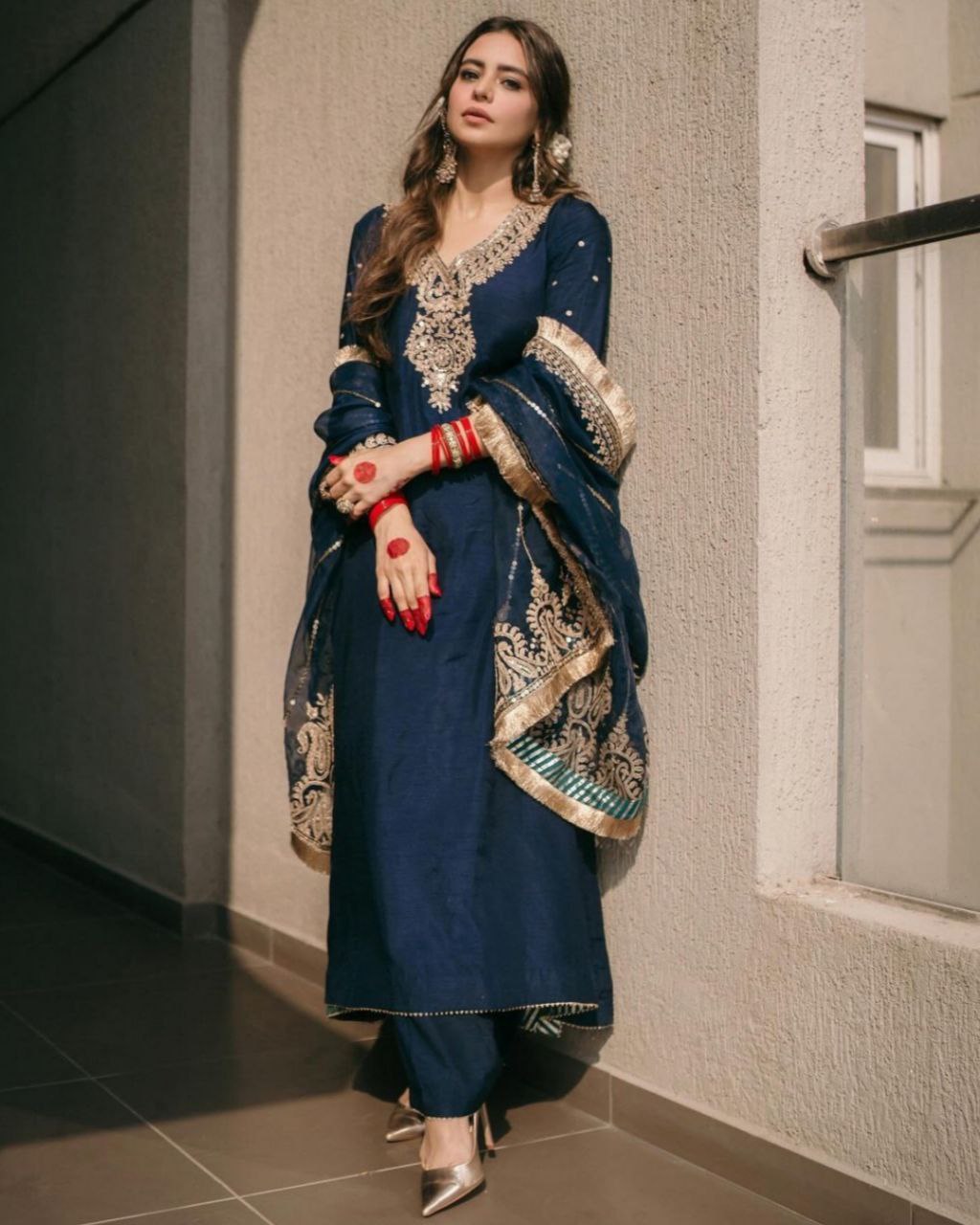 Ready To Wear Morpinch Chinon Silk Embroidery Work Pakistani Suit With Dupatta