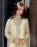 Ready To Wear White Natural Crep Silk Embroidery Palazo Kurti With Dupatta