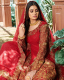 Designer Red Embroidered Lehenga Choli with Dupatta
