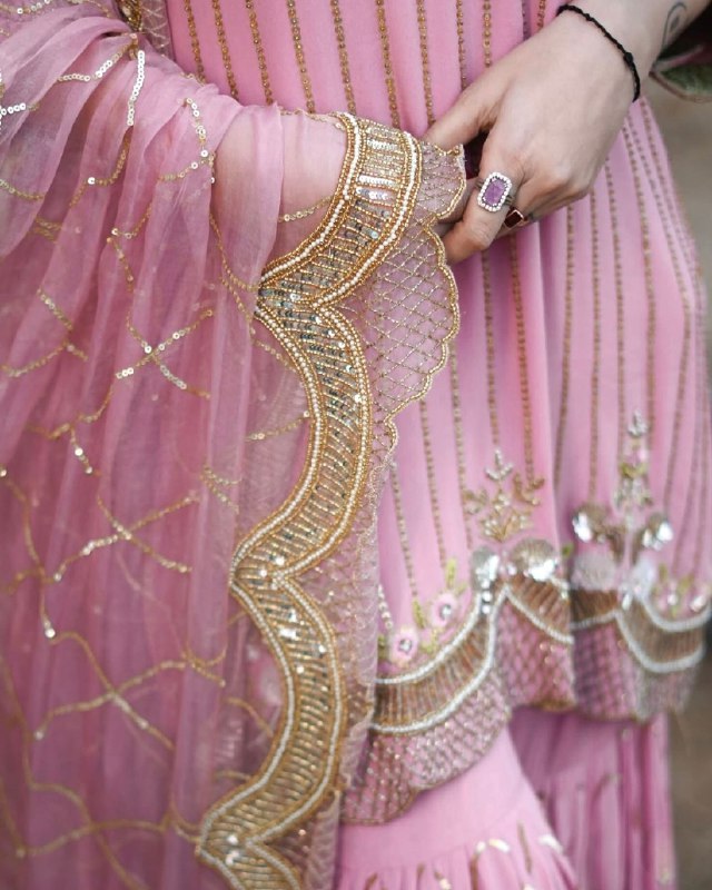 Ready To Wear Pink Turkish Crush Silk Sharara Kurti With Dupatta