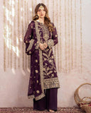 Ready To Wear Purple Soft Georgette Embroidery Palazo Kurti With Dupatta