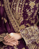 Ready To Wear Purple Soft Georgette Embroidery Palazo Kurti With Dupatta