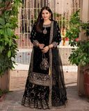 Exclusive Velvet Embroidery Work Farshi Lehenga Suit With Dupatta