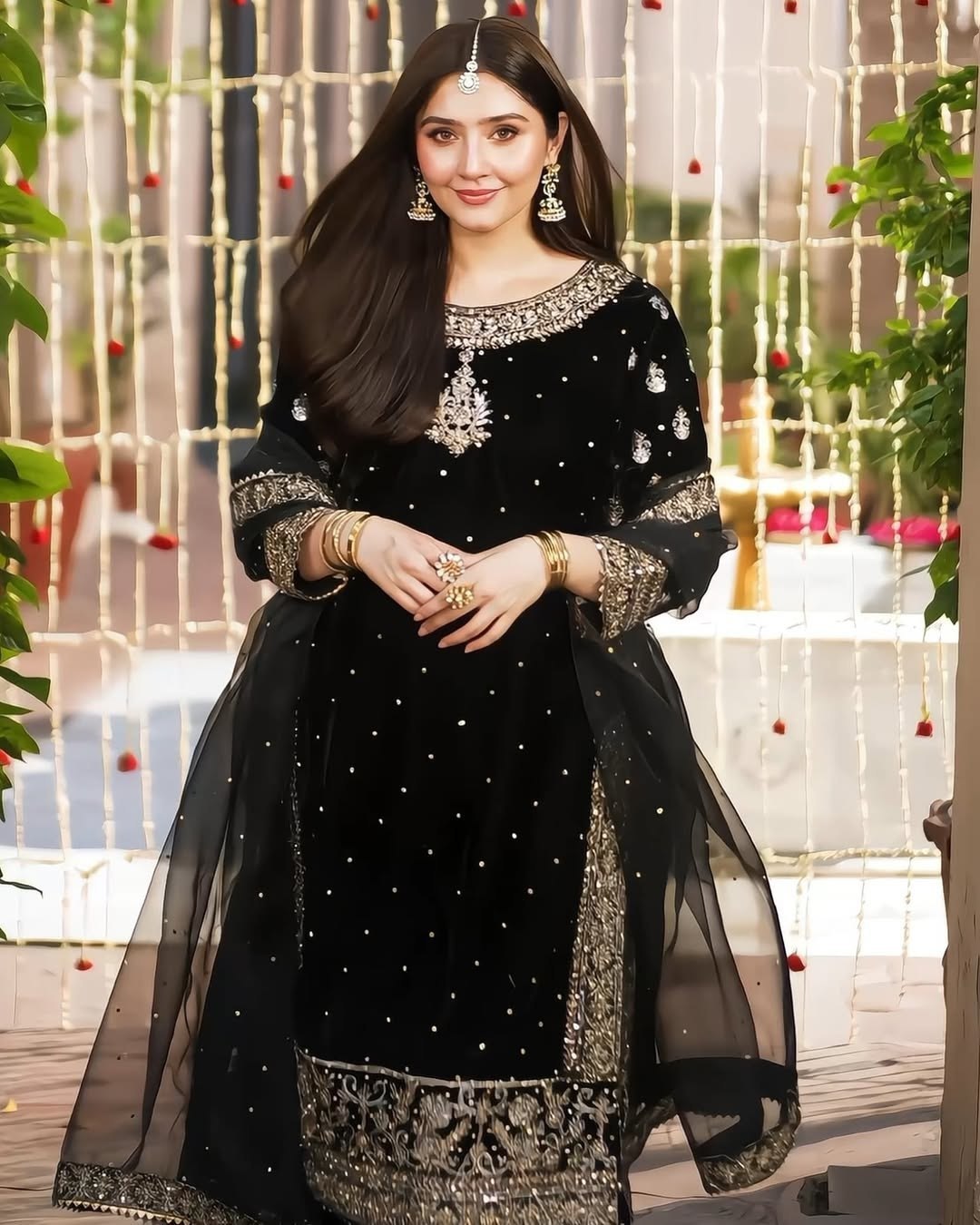 Exclusive Velvet Embroidery Work Farshi Lehenga Suit With Dupatta