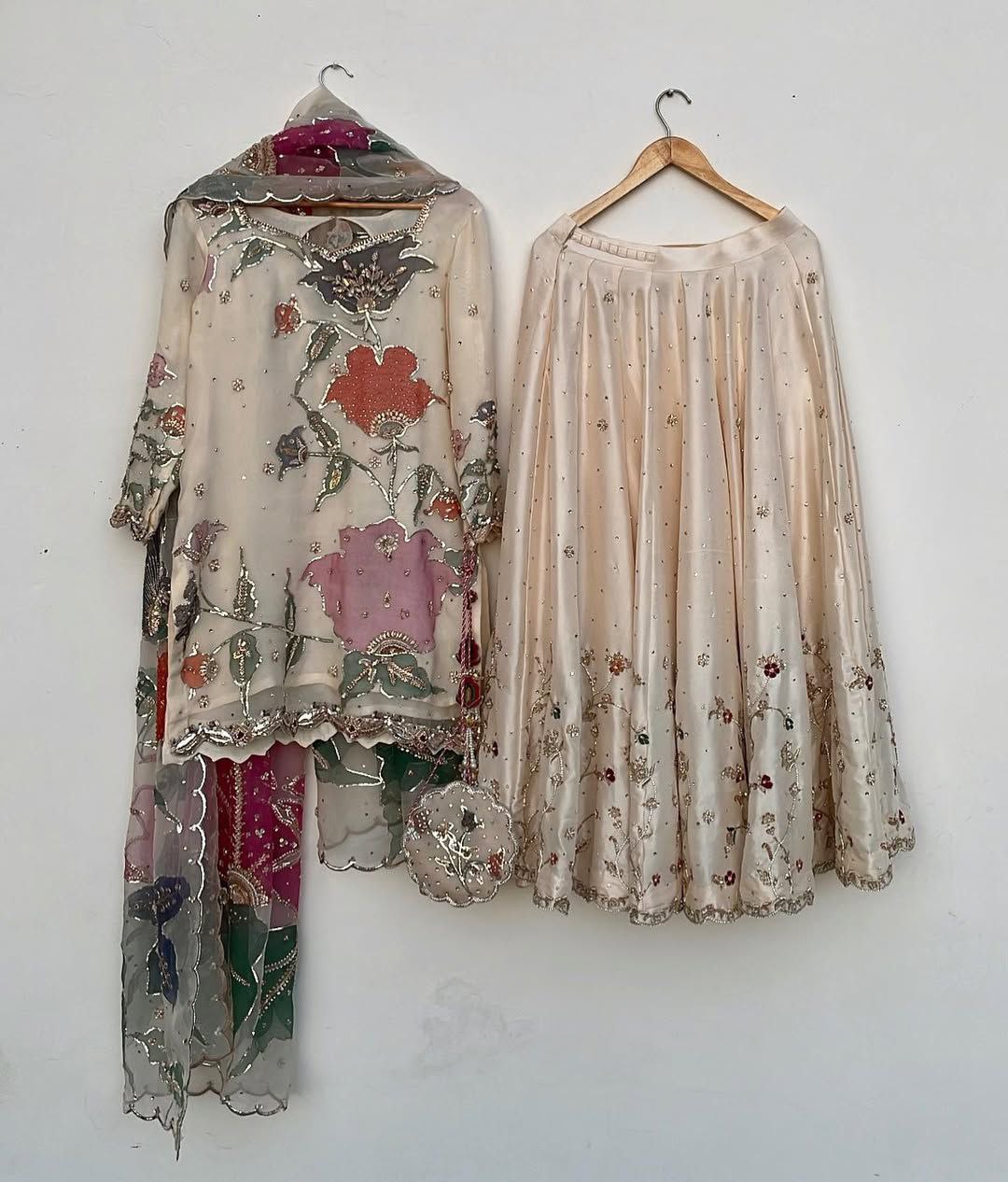 Ready To Wear Chinon Silk Embroidery Work Pakistani Suit With Dupatta