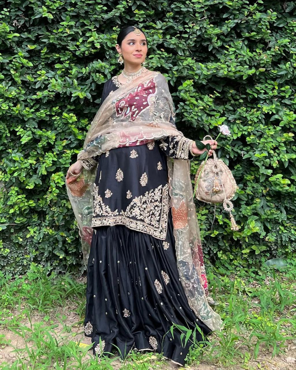 Ready To Wear Chinon Silk Embroidery Work Pakistani Suit With Dupatta