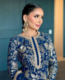 Blue Soft Georgette Embroidery Work Palazo Suit With Dupatta