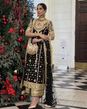 Soft Georgette Embroidery Work Pakistani Pant Suit With Dupatta