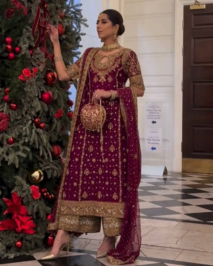 Soft Georgette Embroidery Work Pakistani Pant Suit With Dupatta