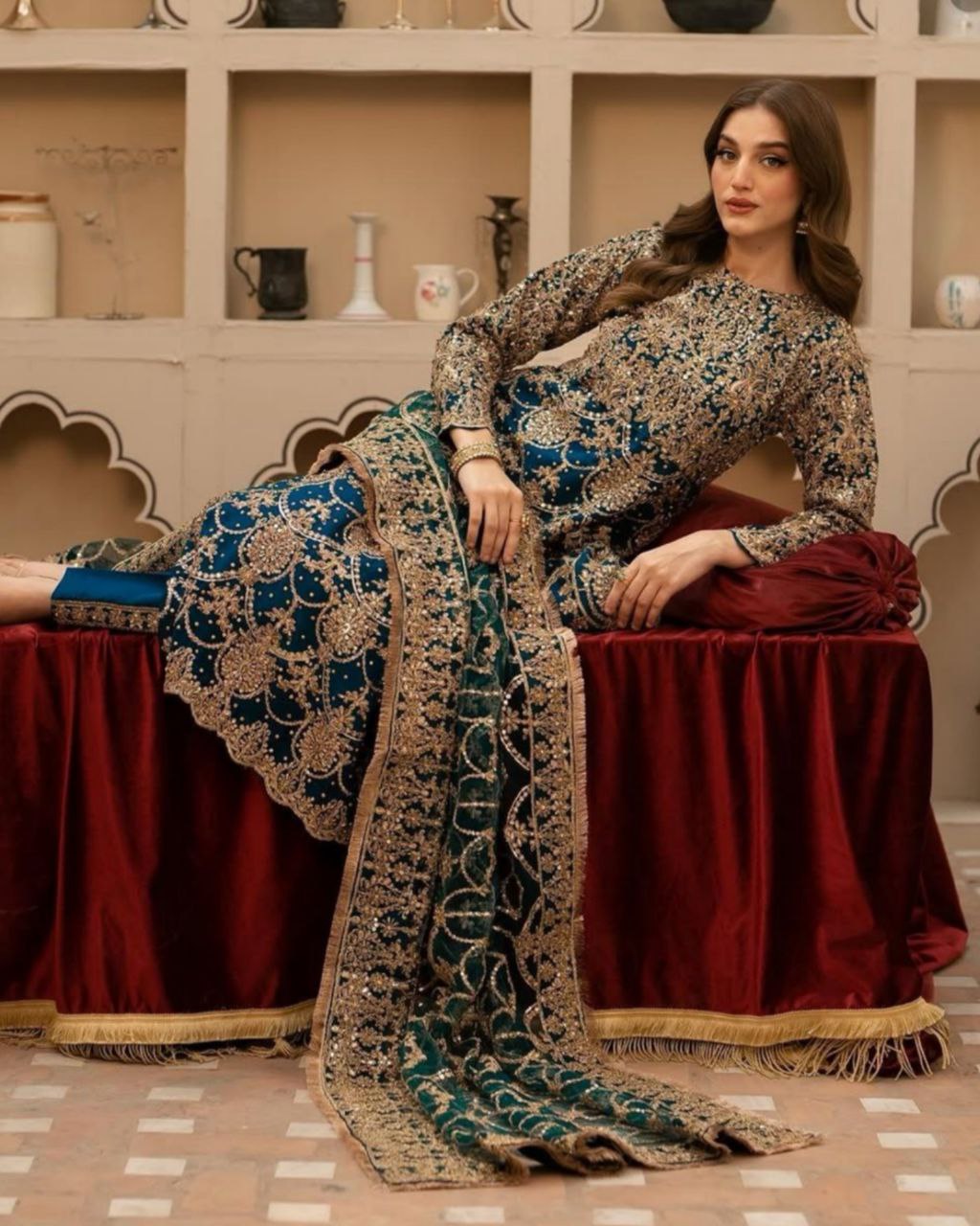 Blue Soft Georgette Embroidery Work Pakistani Suit With Dupatta