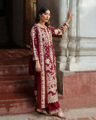 Exclusive Red Soft Georgette Sequence Work Pakistani Suit With Dupatta