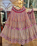 Ready To Wear Pink Butterfly Net Embroidery Lehenga Choli With Dupatta