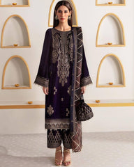 Ready To Wear Neavy Blue Micro Velvet Embroidery Work Pakistsni Suit With Dupatta