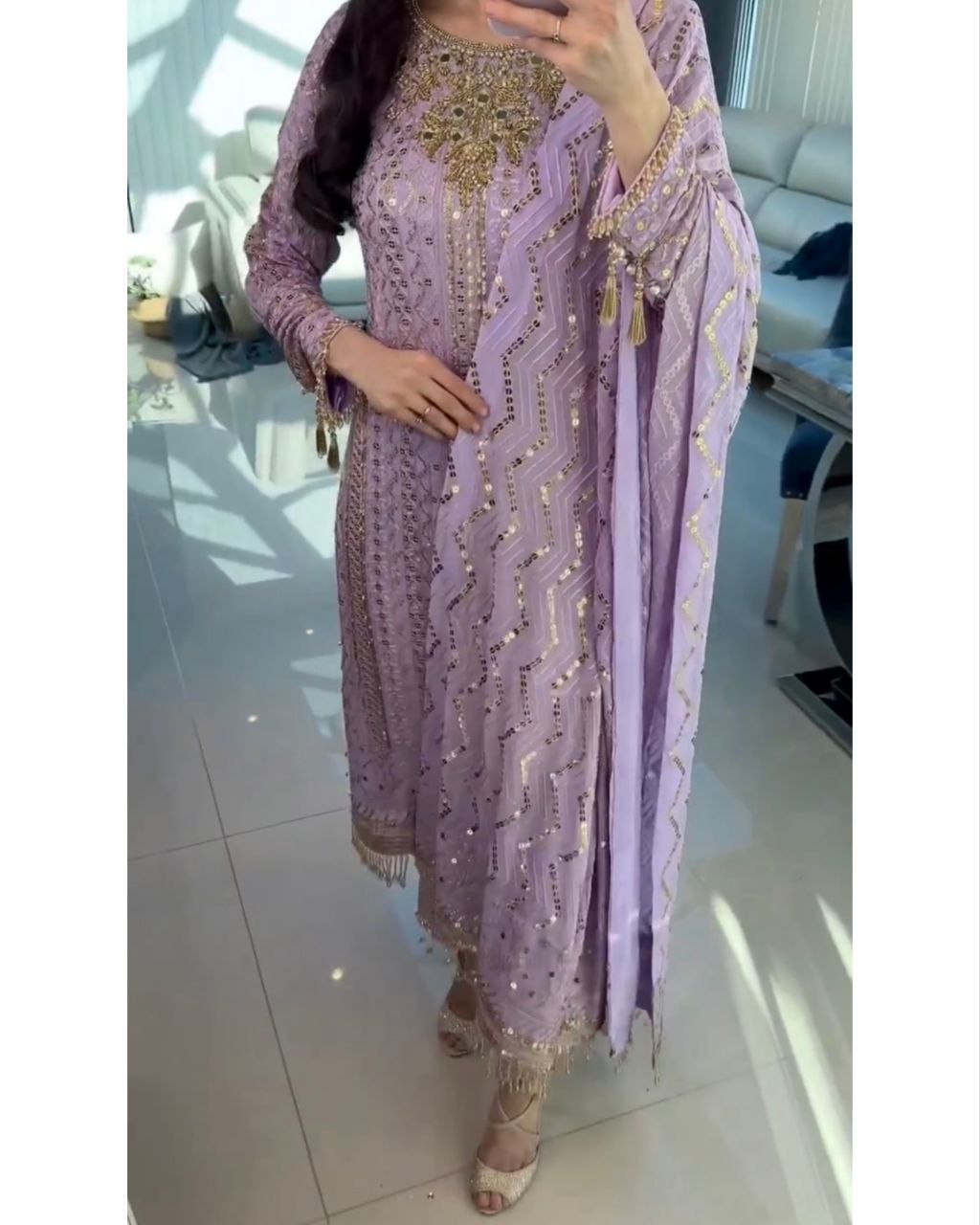 Gorgeous Pure Georgette With Sequence Work Salwar Suit With Dupatta