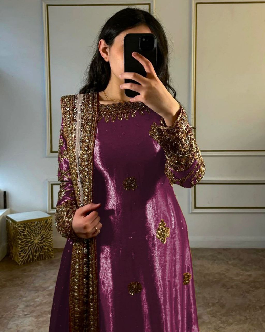 Ready To Wear Jimmy Choo Silk With Embroidery Work Pakistani Suit With Dupatta