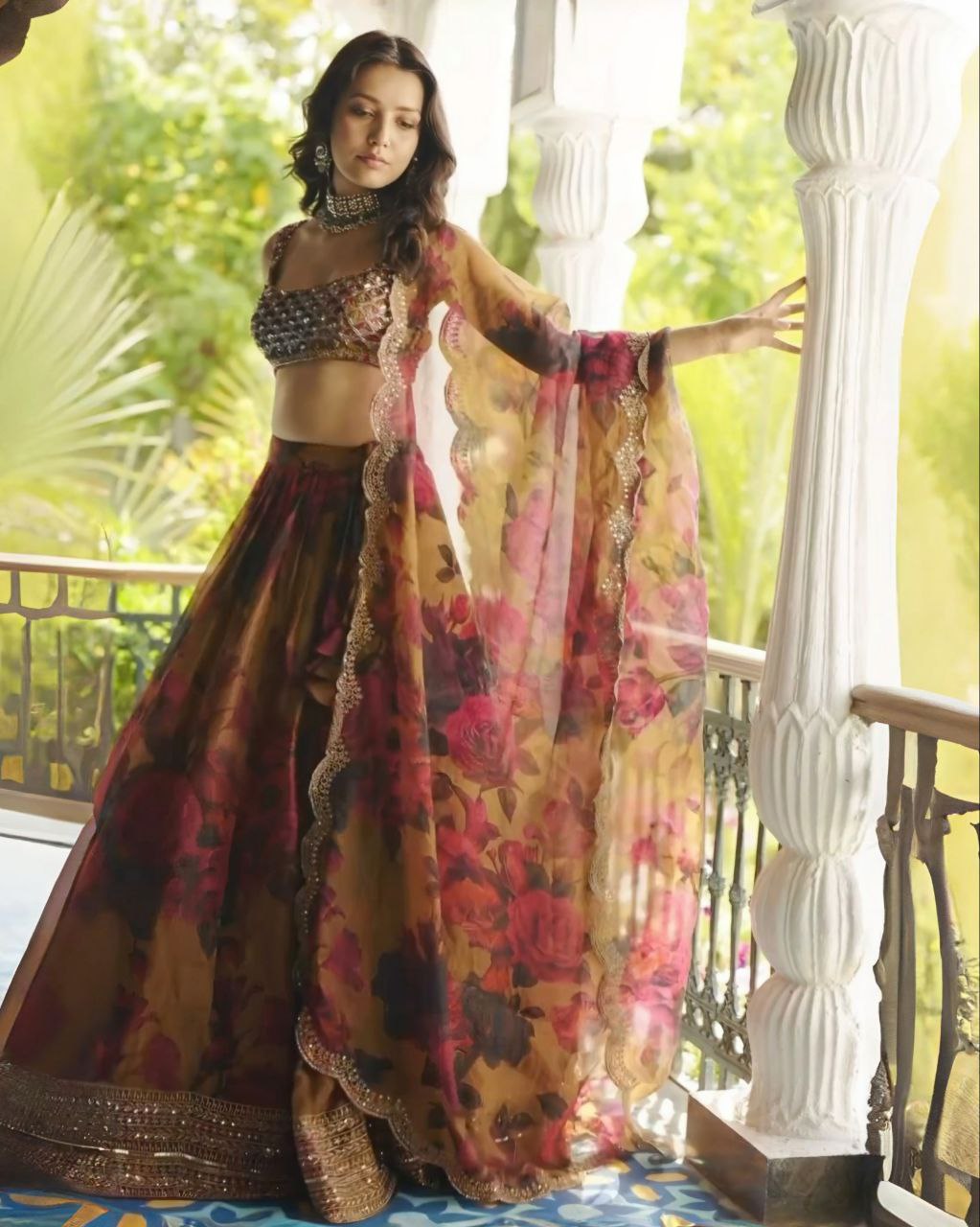 Ready To Wear Taby Silk With Digital Print Lehenga Choli With Dupatta