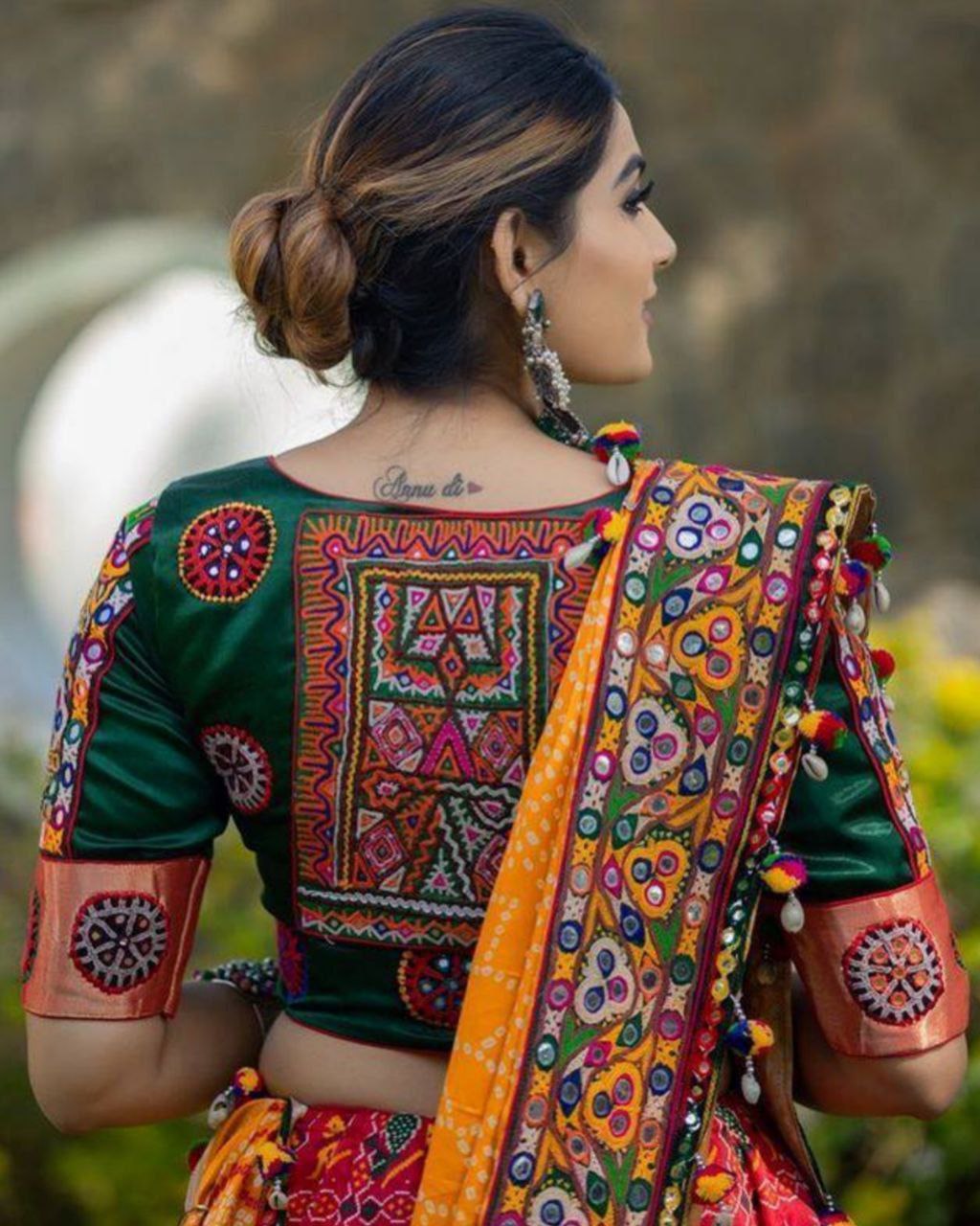 Navratri Special Red-Yellow Butter Silk Multi Printed Lehenga Choli With Dupatta