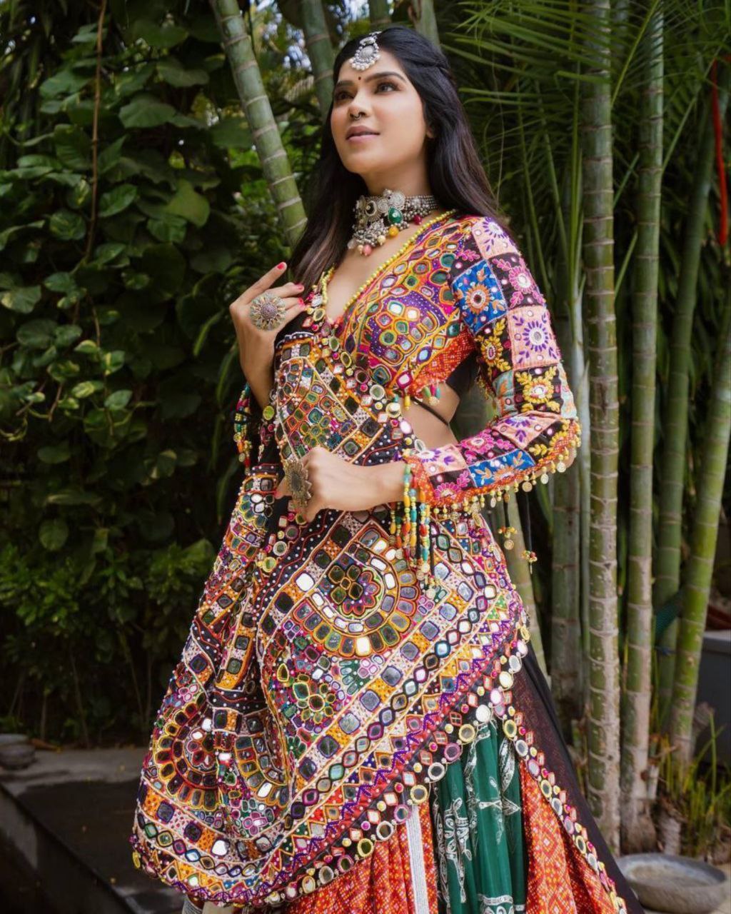 Navratri Special Multi Muslin Cotton Digital Printed Lehenga Choli With Dupatta