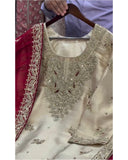 Exclusive Gold & Maroon Silk Palazo Kurti With Dupatta
