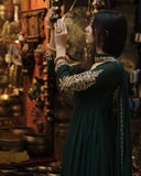 Exclusive Bottle Green Soft Georgette Embroidery Anarkali Suit With Dupatta