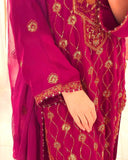 Exclusive Wine Soft Georgette Pant Kurti With Dupatta