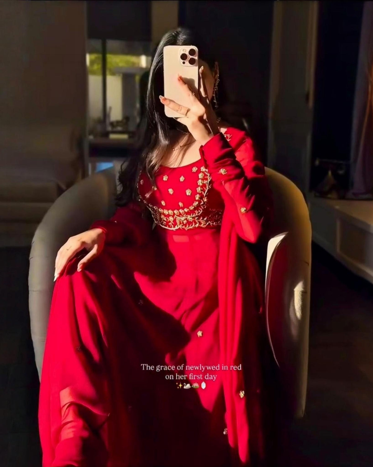 Exclusive Red Soft Georgette Anarkali Suit Dupatta